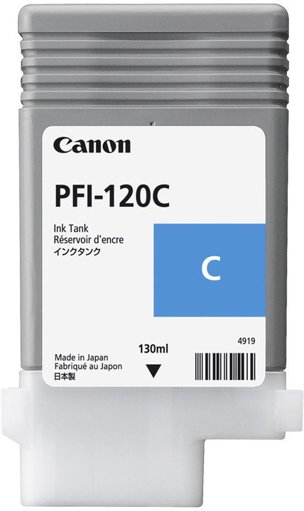 Tusz Canon PFI120C, cyan, 130ml, 2886C001, Canon TM-200, 205, 300, 305 2886C001