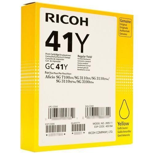 Ricoh oryginalny żelowe wypełnienie 405764. yellow. 2200s. GC41HY. Ricoh AFICIO SG 2100N 405764