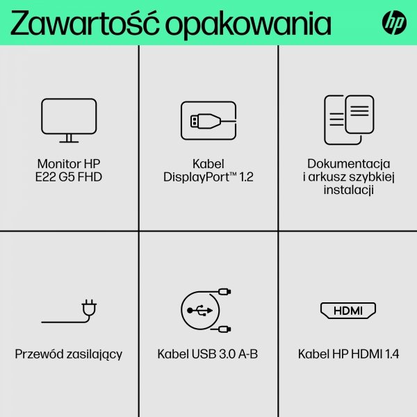 Monitor 21.5 cali E22 G5 FHD 6N4E8AA