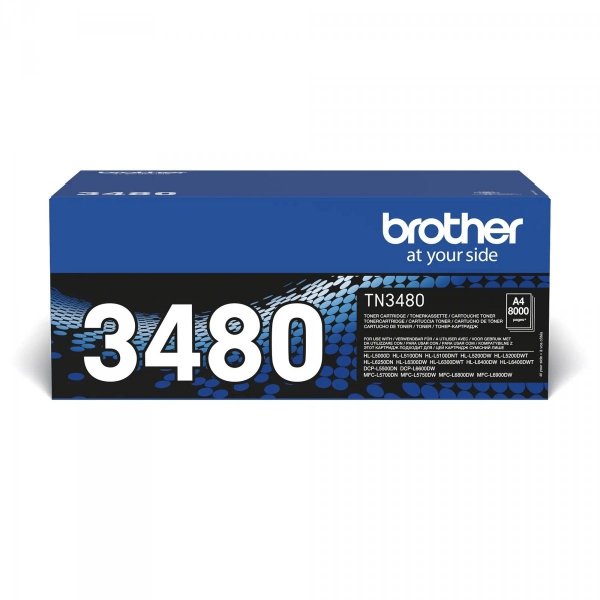 Brother oryginalny toner TN3480. black. 8000s. Brother HL-L6400DW TN3480