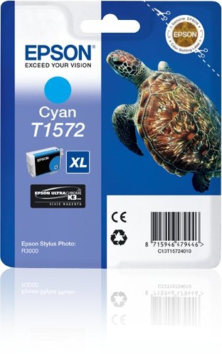 Tusz EPSON C13T15724010. cyan. 25.9ml. Epson Stylus Photo R3000 C13T15724010