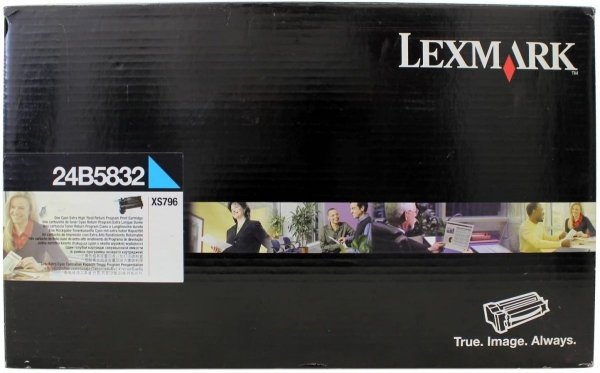 Lexmark oryginalny toner 24B5832, cyan, 18000s, return, extra duża pojemnośÄ‡, Lexmark XS796de,XS796dte 24B5832