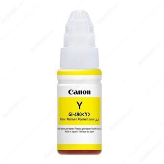 Canon oryginalny Wkład atramentowy / tusz GI-490 Y. yellow. 7000s. 70ml. 0666C001. Canon PIXMA G1400. G2400. G3400 0666C001