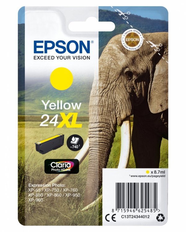Tusz EPSON C13T24344012, T2434, 24XL, yellow, 8,7ml, Epson