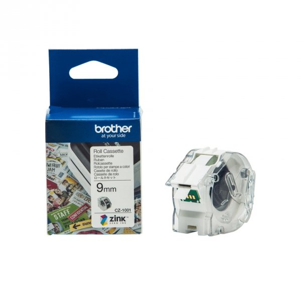 Taśma papierowa Brother 9mm x 5m, biała, CZ1001, do drukarki VC-500W CZ1001