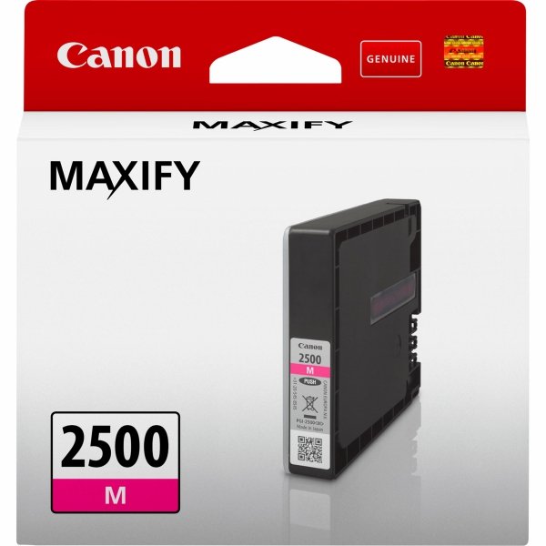 Tusz Canon PGI-2500 M, magenta, 9.6ml, 9302B001, Canon MAXIFY iB4050,iB4150,MB5050,MB5150,MB5350,MB5450 9302B001