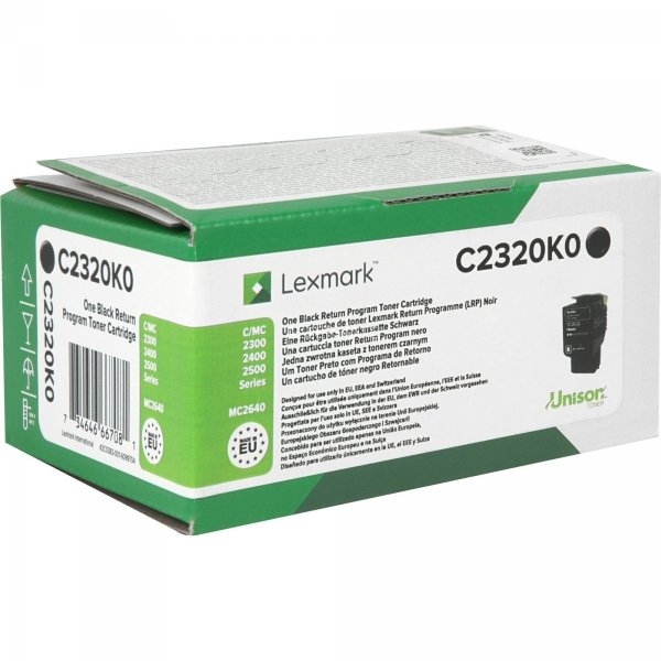 Toner Lexmark C2320K0 czarny 1k