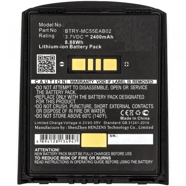 Części / CoreParts / zamiennik / Battery for ZEBRA Scanner 8.9Wh Li-ion 3.7V 2400mAh Black, MC55, MC5574, MC5590, MC55A, MC55A0, MC56, MC65, MC659, MC659B, MC67