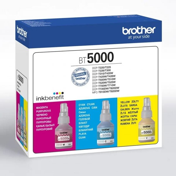 Brother oryginalny tusz / tusz BT-5000CLVAL, CMY, 3x5000s, Brother DCP T300, DCP T500W, DCP T700W