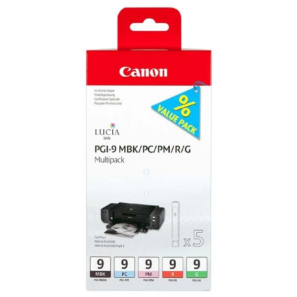 Canon oryginalny Wkład atramentowy / tusz PGI-9 MBK/PC/PM/R/G Multi Pack 1033B013