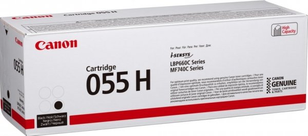 Toner Canon 055H, black, 7600s, 3020C002, high capacity, Canon MF742Cdw, MF744Cdw, MF746Cx, LBP663Cdw, LBP664Cx, O
