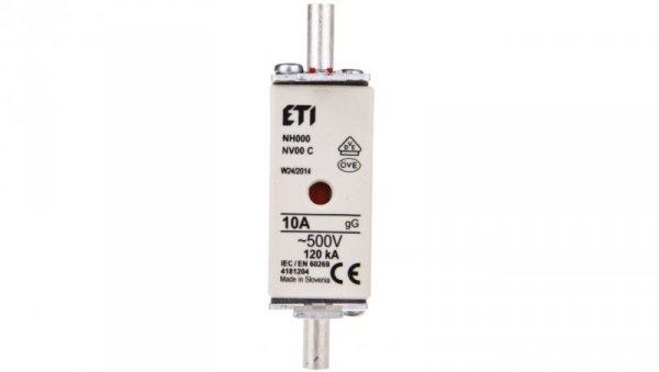 Wkładka bezpiecznikowa KOMBI NH000 10A gG/gL 500V WT-00C 004181204