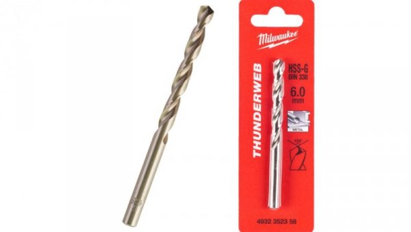 Wiertło do metalu HSS-G walcowane 6x57/93mm THUNDERWEB MILWAUKEE