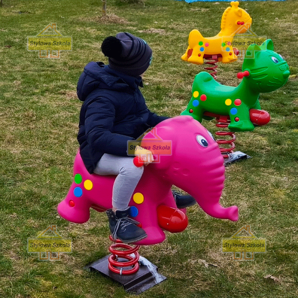 bujak triceratops, bujak trex, bujak panda, bujak piesek, bujak, bujak na plac zabaw, bujak jeleń, bujak na sprężynie, bujak hipopotam