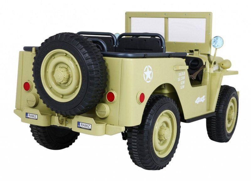 Autko Wojskowe Retro Strong dla 3 dzieci Matcha