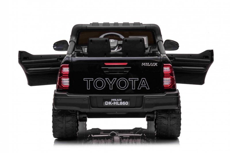Toyota Hilux na akumulator dla dzieci Czarny Pickup + Napęd 4x4 + Pilot