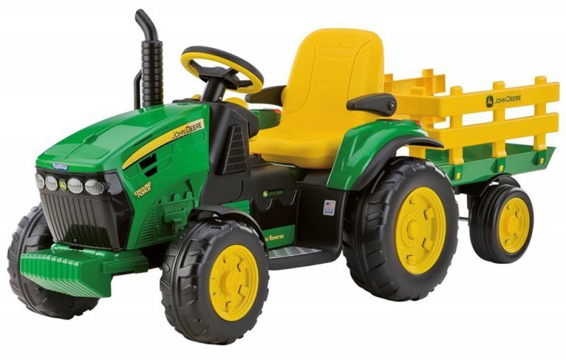 Traktor Na Akumulator Peg Perego John Deere Power Pull Z Przyczepa