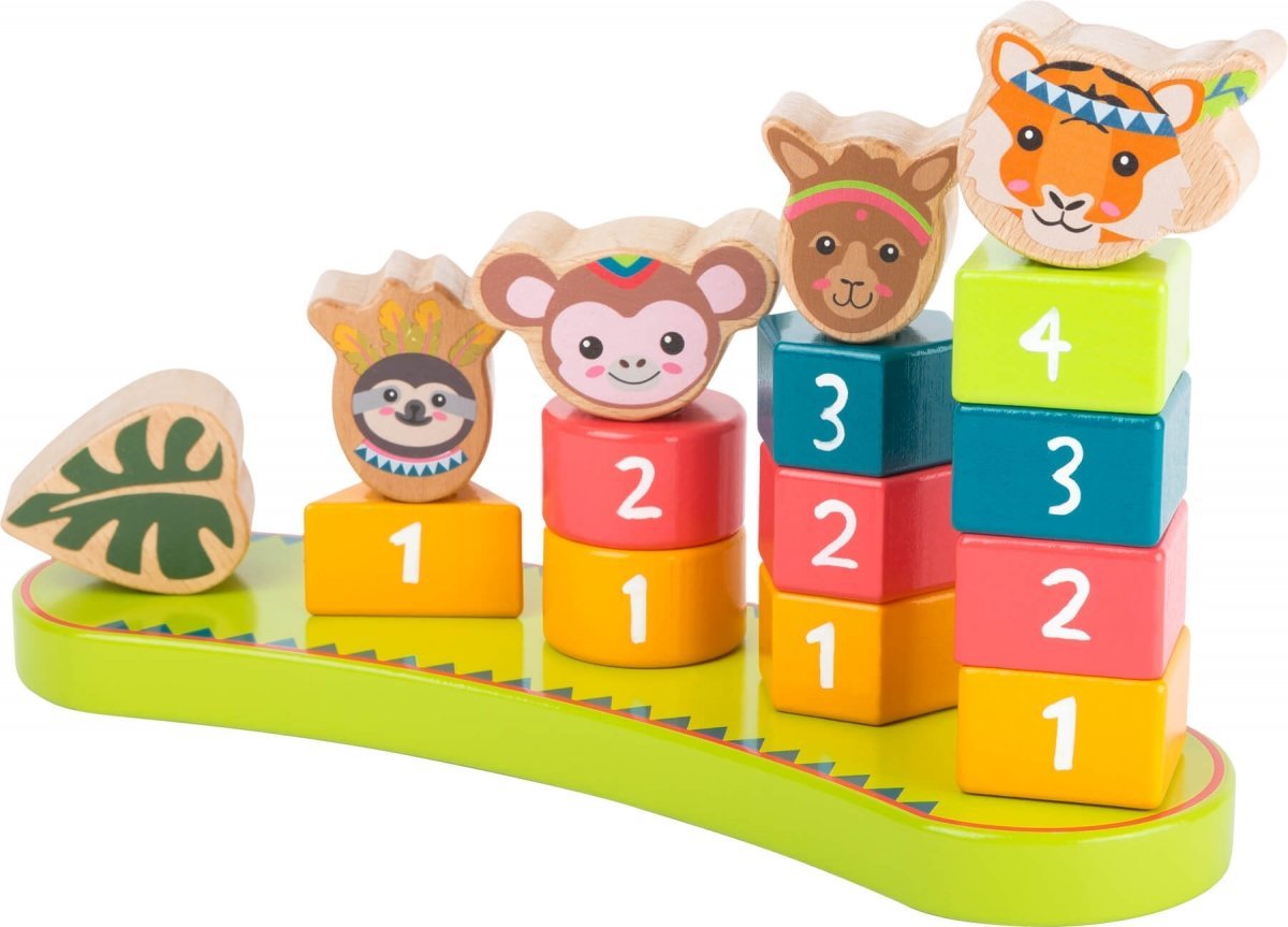 Small Foot Shape Fitting Game With Numbers Jungle Gra Z