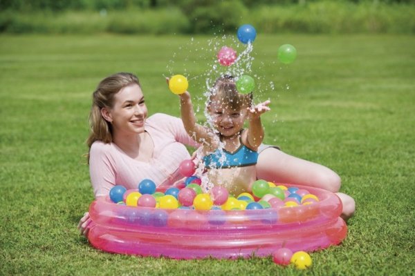 Bestway 51085 BASEN Z PIŁECZKAMI HAPPY TIME 91cmxH20cmX50balls (51068, Bestway)