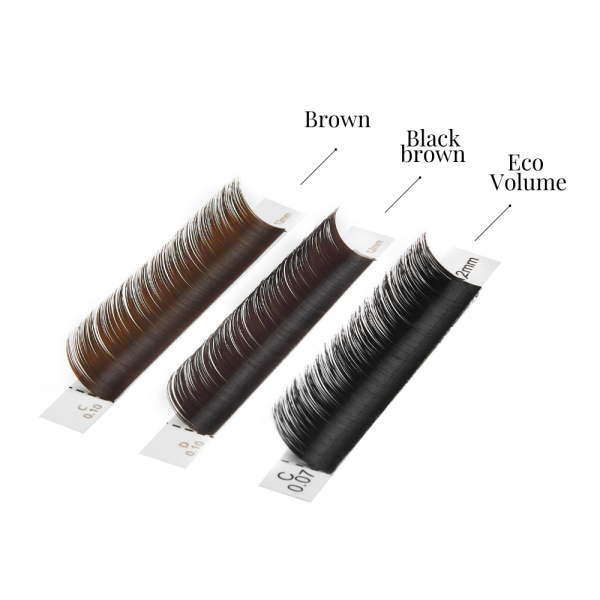 Rzęsy Brown Line D 0,15 black brown 
