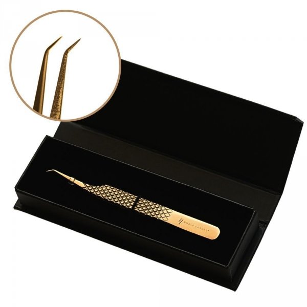 Pęseta do rzęs Noble Gold PRO 3