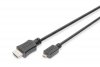Digitus Kabel połączeniowy HDMI HighSpeed z Ethernetem 4K 60Hz UHD Typ HDMI A/HDMI D M/M 1m Czarny