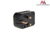 Maclean Adapter zasilania UK na Euro kątowy czarny MCE70