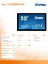 IIYAMA 21,5'' T2235MSC-B1 DOTYK HDMI/DVI/10P