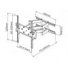 Techly Uchwyt ścienny LCD/LED 23-55cali regulowany 70kg, czarny