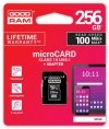 GOODRAM Karta microSD 256GB CL10 UHS I + adapter