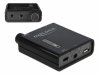 Delock Wzmacniacz słuchawkowy MINIJACK 3.5MM(F)->2X MINIJACK 3.5MM(F) ++ MICRO USB(F) Czarny + Bass