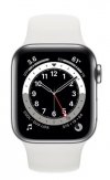 Apple Zegarek Series 6 GPS + Cellular, 40mm Silver Stainless Steel Case with White Sport Band - Regular