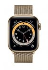 Apple Zegarek Series 6 GPS + Cellular, 40mm koperta ze stali nierdzewnej w kolorze złotym z bransoletą mediolańską w kolorze zło
