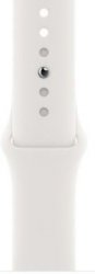 Apple Zegarek SE GPS, 44mm koperta z aluminium w kolorze srebrnym z białym paskiem sportowym- Regular