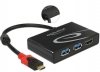 Delock Adapter USB-C(M) 3.1->2X USB-A(F)+HDMI(F)(DISPLAYPORT ALT MODE)