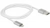 Delock Kabel LIGHTNING(M) USB-A(M) 1m biały