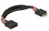 Delock Przedłużacz USB PIN HEADER M/F 10 PIN 2.0 10 cm czarny