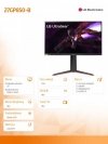 LG Electronics Monitor 27GP850-B 27 cali UltraGear QHD Nano IPS 1ms 165Hz HDR  with G-Sync