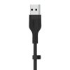 Belkin Kabel BoostCharge USB-A do USB-C silikonowy 1m, czarny
