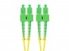 Lanberg Patchcord światłowodowy Sm Sc/Apc-Sc/Apc Duplex 3.0mm 15m żółty