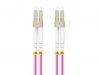 Lanberg Patchcord światłowodowy Mm Lc/Upc-Lc/Upc Duplex 3.0mm 1m fioletowy