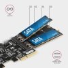 AXAGON PCES-SA4M2 Kontroler PCIe 2x wewnętrzny port SATA 6G + 2x wewnętrzny port M.2 B-key SATA, SP & LP