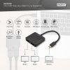 Digitus Hub/Koncentrator wideo 2-portowy USB Typ C/2x DisplayPort 4K/60Hz HDR HDCP 2.2 MST