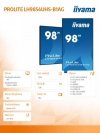 IIYAMA Monitor wielkoformatowy 98 cali LH9854UHS-B1AG 24/7,IPS,ANDROID.11,4K,SDM,2x10W