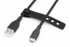 Digitus Kabel połączeniowy silikonowy USB-A - USB-C, USB 2.0 60W, 1m Czarny
