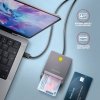 AXAGON CRE-SM3TC Czytnik kart identyfikacyjnych USB-C, 1.2m kabel