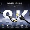 Unitek Kabel HDMI 2.1 8K 60Hz 3m; C11086GY01-3M