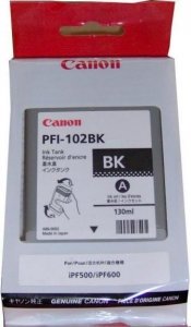 Tusz CANON PFI-102BK 130 ml black do IPF500/510/600/605/610/650/655/710/720/750/755/760/765 LP17/24