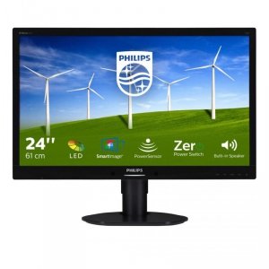 Monitor Philips  243V7QDSB/00 (24; TN; FullHD 1920x1080; DisplayPort, DVI, VGA; czarny)