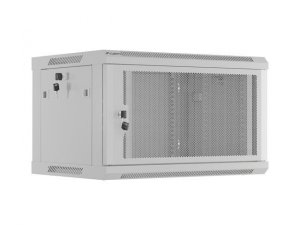 Lanberg Szafa instalacyjna rack wisząca 19 cali 6U 600x450 drzwi perforowane (flat pack) szara